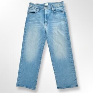 Mother 26 The Dodger Wide Leg Ankle Stretch Denim High Rise Jeans Cat Daddy Wash